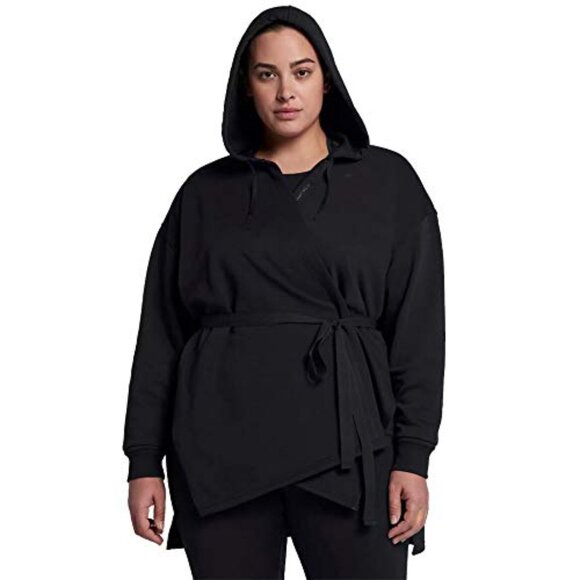 Nike Women's Dri Fit Training Jacket Hoodie Size 2XL Black AA9710 Asian Style - Picture 1 of 14